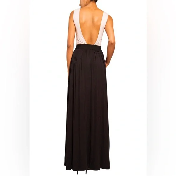navy blue dress for baby girl Revolve Dresses | Nwt Black Belted Backless Gown Dress Prom Wedding Jersey Audrey Hepburn | Color: Black/Pink | Size: S